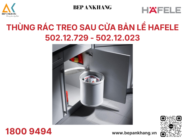 Thùng rác Hafele Hailo Mono 15 lít 502.12.023 (Màu inox)